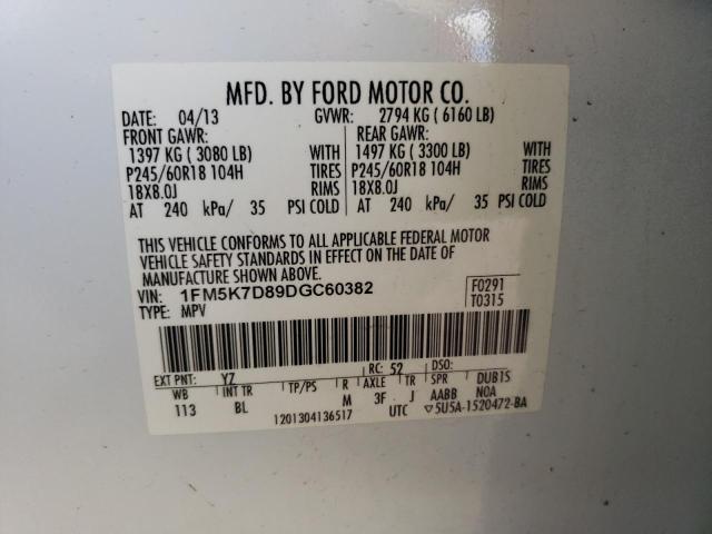 Photo 9 VIN: 1FM5K7D89DGC60382 - FORD EXPLORER X 