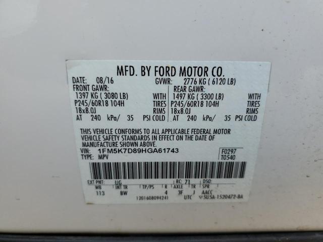 Photo 13 VIN: 1FM5K7D89HGA61743 - FORD EXPLORER X 