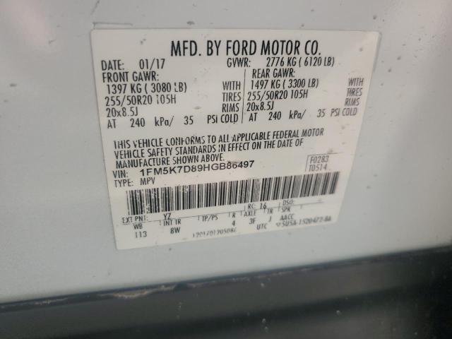 Photo 12 VIN: 1FM5K7D89HGB86497 - FORD EXPLORER X 