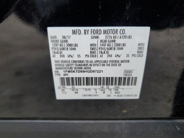 Photo 12 VIN: 1FM5K7D89HGD87221 - FORD EXPLORER X 