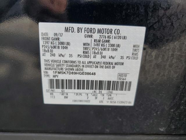 Photo 12 VIN: 1FM5K7D89HGE08648 - FORD EXPLORER X 