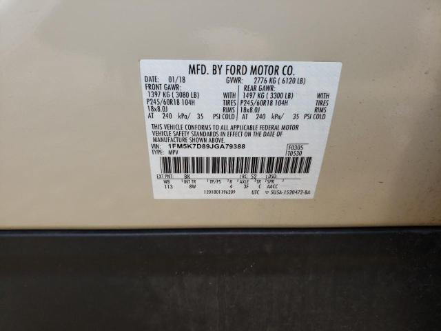 Photo 13 VIN: 1FM5K7D89JGA79388 - FORD EXPLORER X 