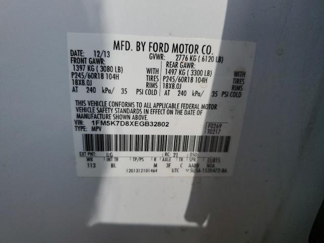 Photo 12 VIN: 1FM5K7D8XEGB32802 - FORD EXPLORER X 