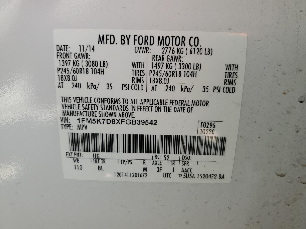 Photo 12 VIN: 1FM5K7D8XFGB39542 - FORD EXPLORER 