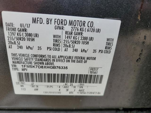 Photo 12 VIN: 1FM5K7D8XHGB76335 - FORD EXPLORER X 