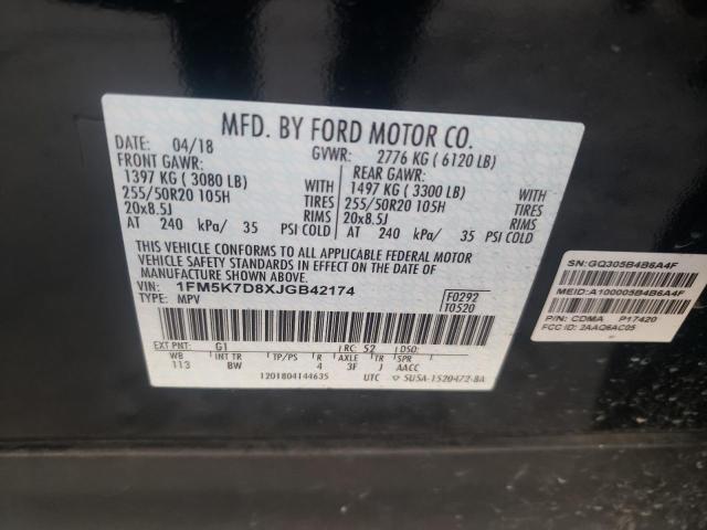 Photo 12 VIN: 1FM5K7D8XJGB42174 - FORD EXPLORER X 