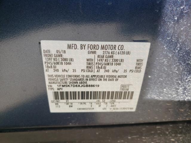 Photo 9 VIN: 1FM5K7D8XJGB88619 - FORD EXPLORER X 