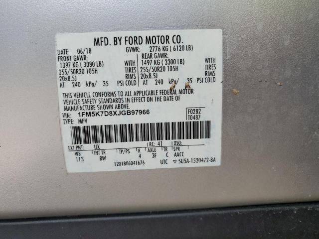 Photo 13 VIN: 1FM5K7D8XJGB97966 - FORD EXPLORER X 