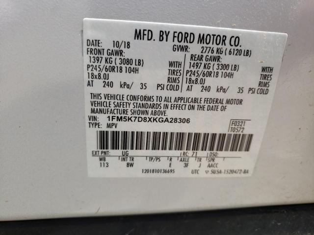 Photo 12 VIN: 1FM5K7D8XKGA28306 - FORD EXPLORER 