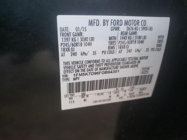 Photo 9 VIN: 1FM5K7D96FGB64351 - FORD EXPLORER X 