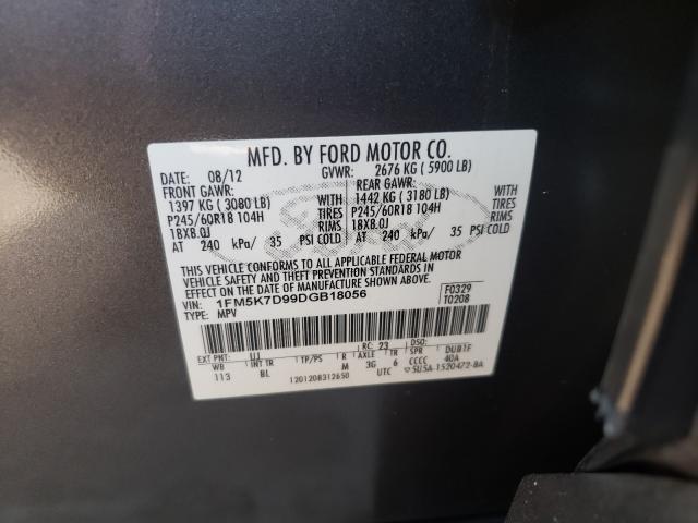 Photo 9 VIN: 1FM5K7D99DGB18056 - FORD EXPLORER X 