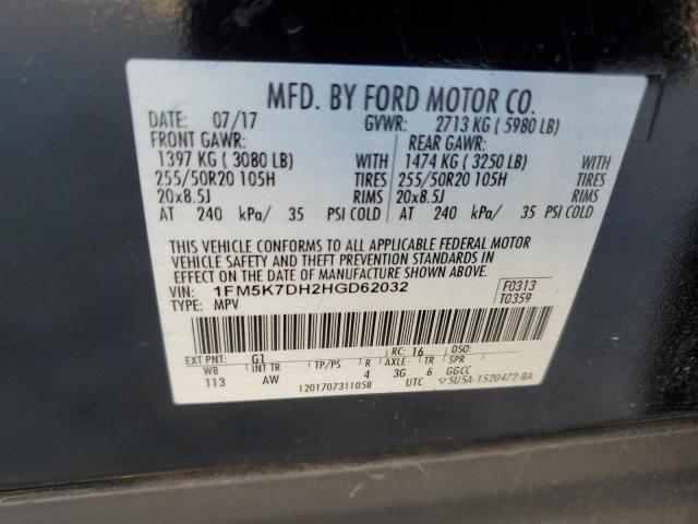 Photo 11 VIN: 1FM5K7DH2HGD62032 - FORD EXPLORER X 