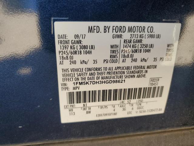 Photo 12 VIN: 1FM5K7DH3HGD98621 - FORD EXPLORER 