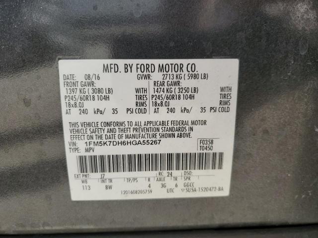 Photo 12 VIN: 1FM5K7DH6HGA55267 - FORD EXPLORER X 