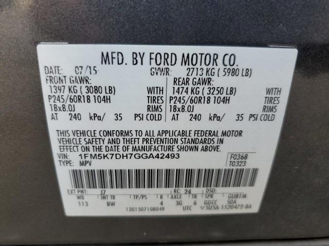 Photo 13 VIN: 1FM5K7DH7GGA42493 - FORD EXPLORER 