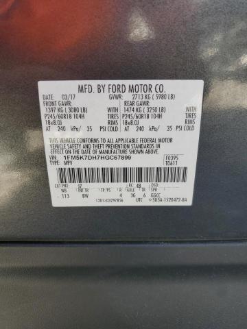 Photo 12 VIN: 1FM5K7DH7HGC67899 - FORD EXPLORER X 