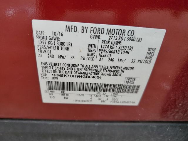 Photo 12 VIN: 1FM5K7DH9HGB04624 - FORD EXPLORER X 