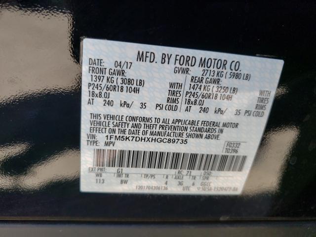 Photo 9 VIN: 1FM5K7DHXHGC89735 - FORD EXPLORER X 