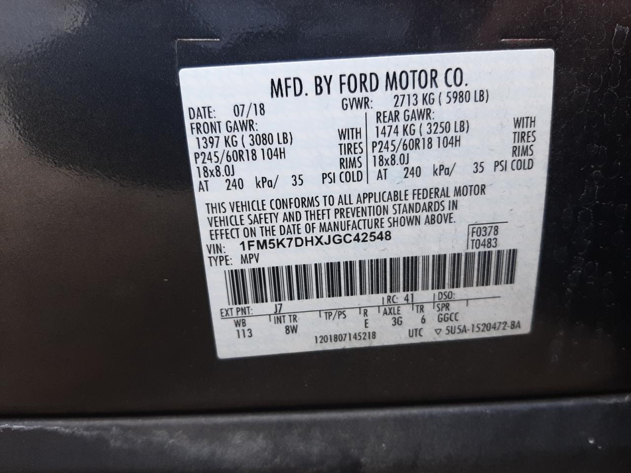 Photo 11 VIN: 1FM5K7DHXJGC42548 - FORD EXPLORER 