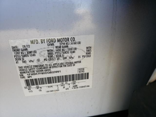 Photo 9 VIN: 1FM5K7F80DGB23991 - FORD EXPLORER L 