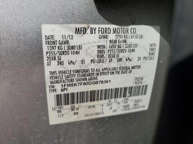 Photo 12 VIN: 1FM5K7F80DGB78361 - FORD EXPLORER L 