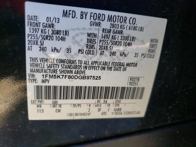 Photo 9 VIN: 1FM5K7F80DGB97525 - FORD EXPLORER L 