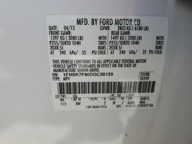 Photo 12 VIN: 1FM5K7F80DGC58159 - FORD EXPLORER L 