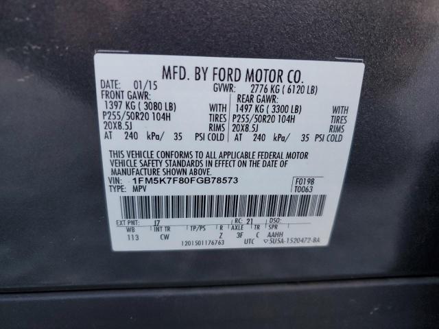 Photo 13 VIN: 1FM5K7F80FGB78573 - FORD EXPLORER L 