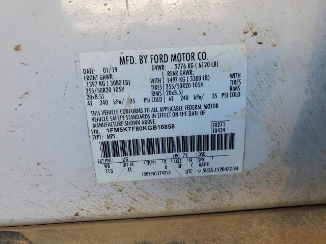 Photo 12 VIN: 1FM5K7F80KGB16858 - FORD EXPLORER L 