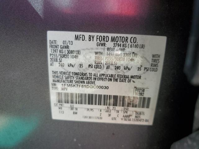 Photo 12 VIN: 1FM5K7F81DGC00030 - FORD EXPLORER L 