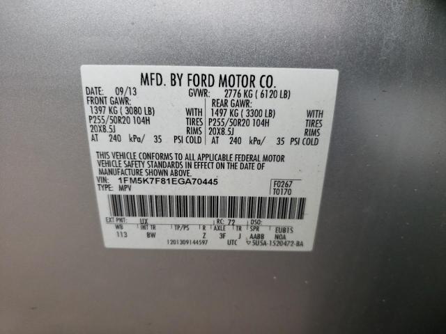 Photo 13 VIN: 1FM5K7F81EGA70445 - FORD EXPLORER L 