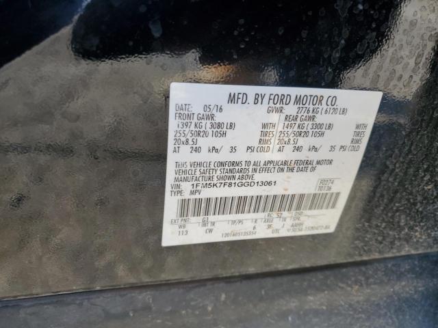 Photo 12 VIN: 1FM5K7F81GGD13061 - FORD EXPLORER L 