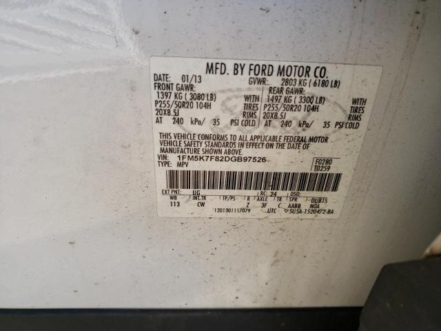 Photo 12 VIN: 1FM5K7F82DGB97526 - FORD EXPLORER 