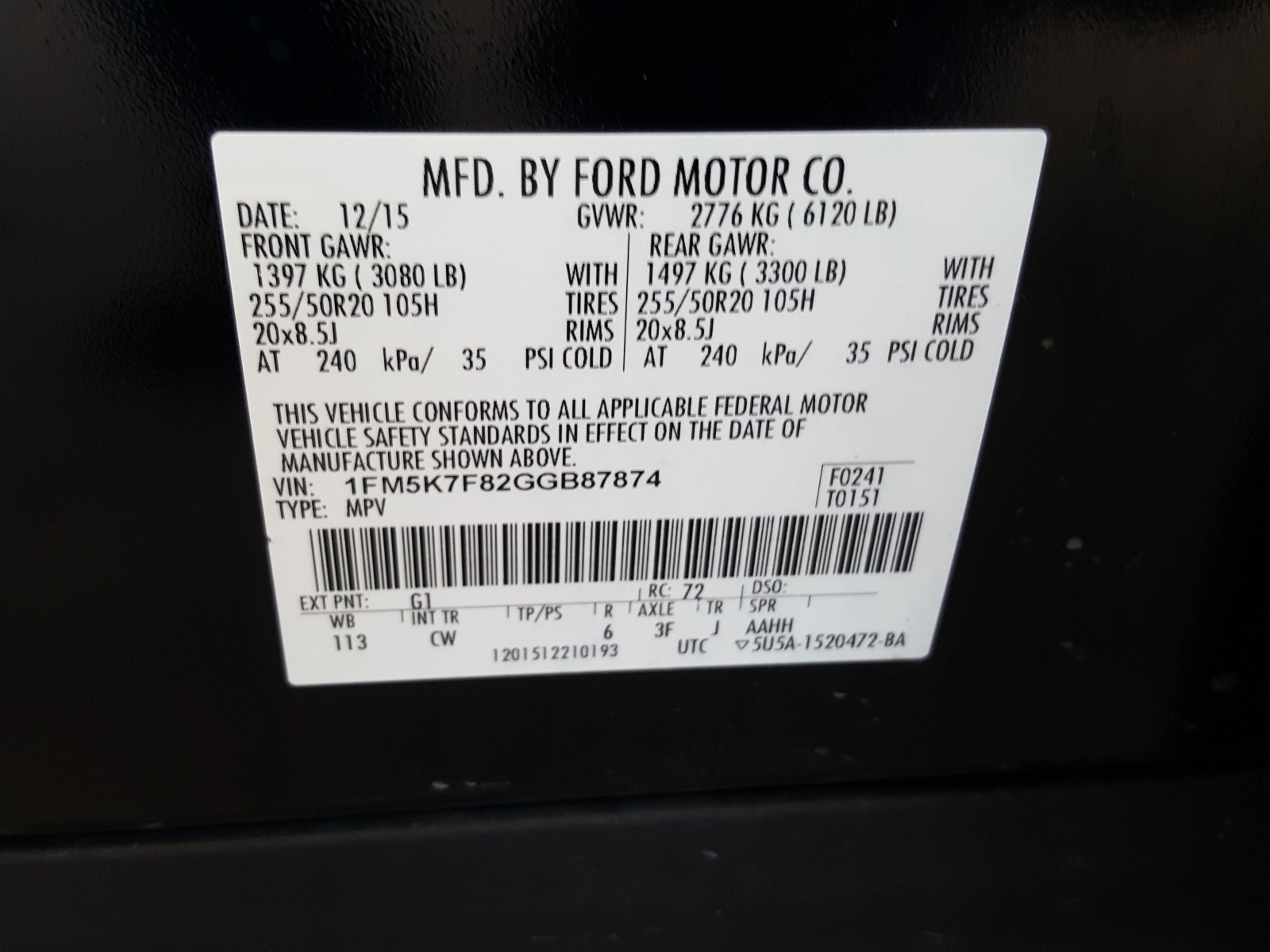 Photo 9 VIN: 1FM5K7F82GGB87874 - FORD EXPLORER L 