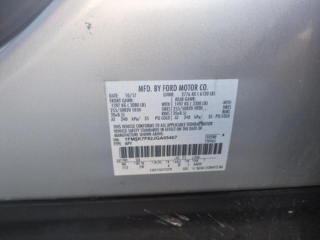 Photo 13 VIN: 1FM5K7F82JGA05467 - FORD EXPLORER L 