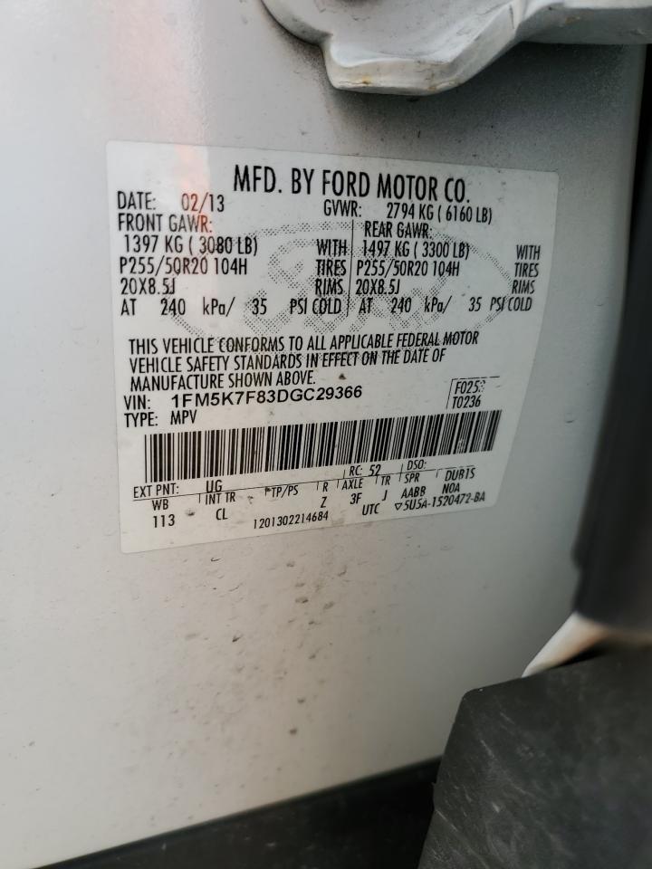 Photo 13 VIN: 1FM5K7F83DGC29366 - FORD EXPLORER 