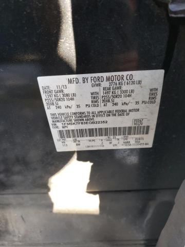 Photo 12 VIN: 1FM5K7F83EGB22352 - FORD EXPLORER 