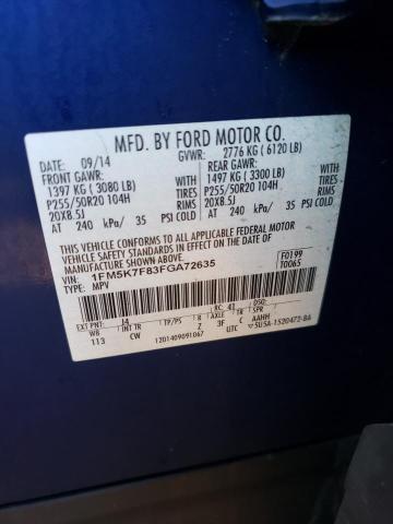 Photo 11 VIN: 1FM5K7F83FGA72635 - FORD EXPLORER L 