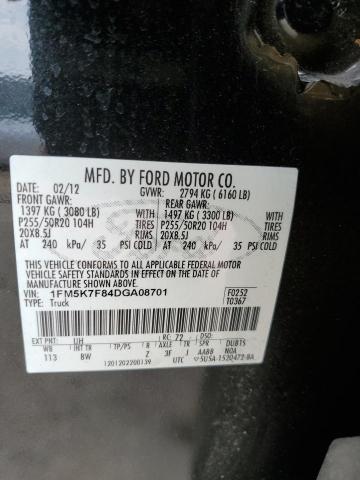 Photo 12 VIN: 1FM5K7F84DGA08701 - FORD EXPLORER L 