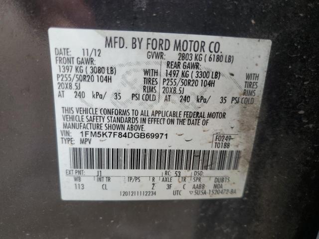 Photo 12 VIN: 1FM5K7F84DGB69971 - FORD EXPLORER L 