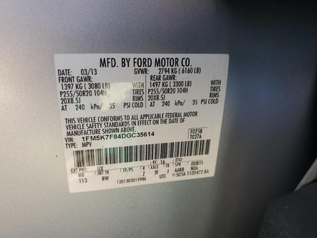 Photo 12 VIN: 1FM5K7F84DGC35614 - FORD EXPLORER 