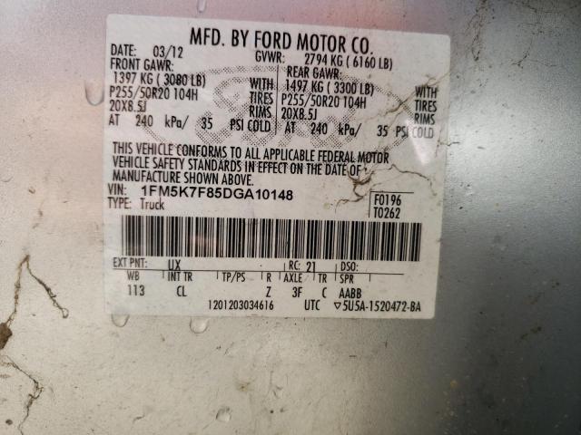 Photo 9 VIN: 1FM5K7F85DGA10148 - FORD EXPLORER L 