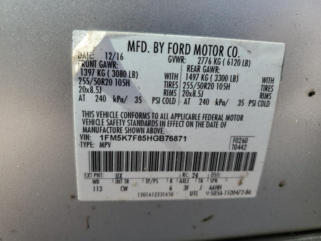 Photo 13 VIN: 1FM5K7F85HGB76871 - FORD EXPLORER L 