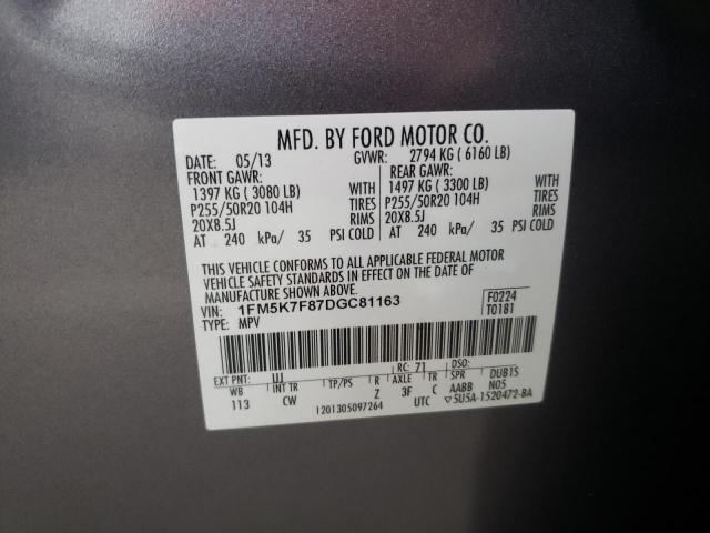 Photo 12 VIN: 1FM5K7F87DGC81163 - FORD EXPLORER L 