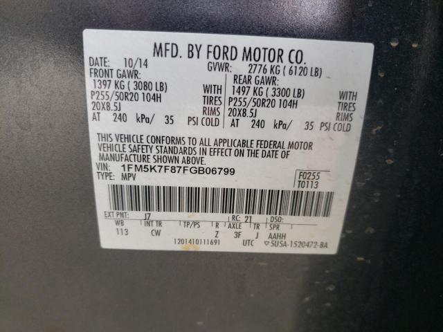 Photo 12 VIN: 1FM5K7F87FGB06799 - FORD EXPLORER L 