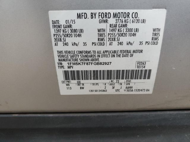 Photo 13 VIN: 1FM5K7F87FGB82927 - FORD EXPLORER L 