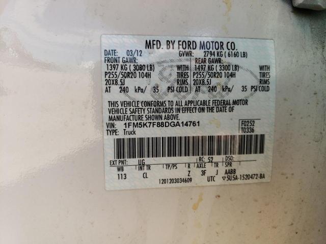 Photo 11 VIN: 1FM5K7F88DGA14761 - FORD EXPLORER L 