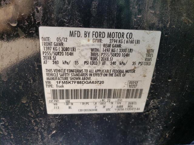 Photo 13 VIN: 1FM5K7F88DGA63720 - FORD EXPLORER L 