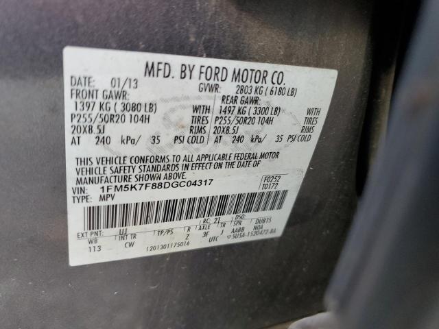 Photo 13 VIN: 1FM5K7F88DGC04317 - FORD EXPLORER L 