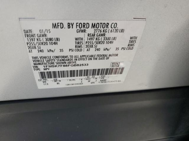 Photo 12 VIN: 1FM5K7F88FGB82533 - FORD EXPLORER L 